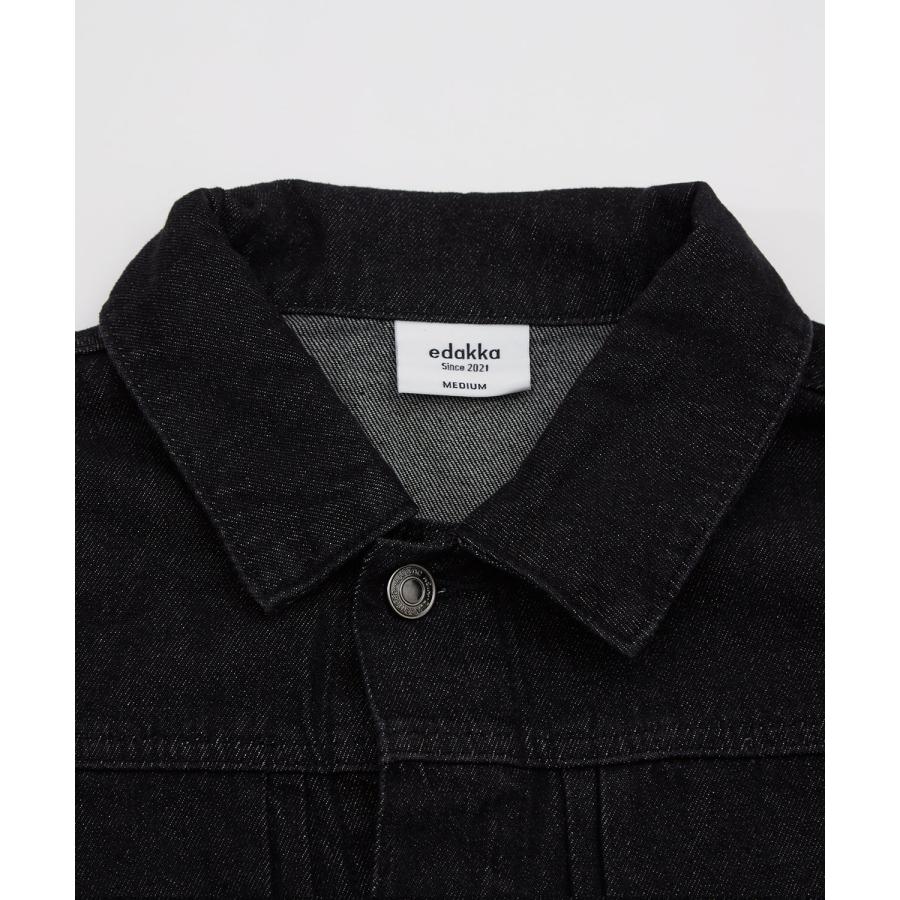 デニムジャケット メンズ レディース ショート丈 ジージャン 10oz Gジャン ライトデニム アウター 羽織り 春 秋 冬 カジュアル モード ブラック ネイビー | improves | 16