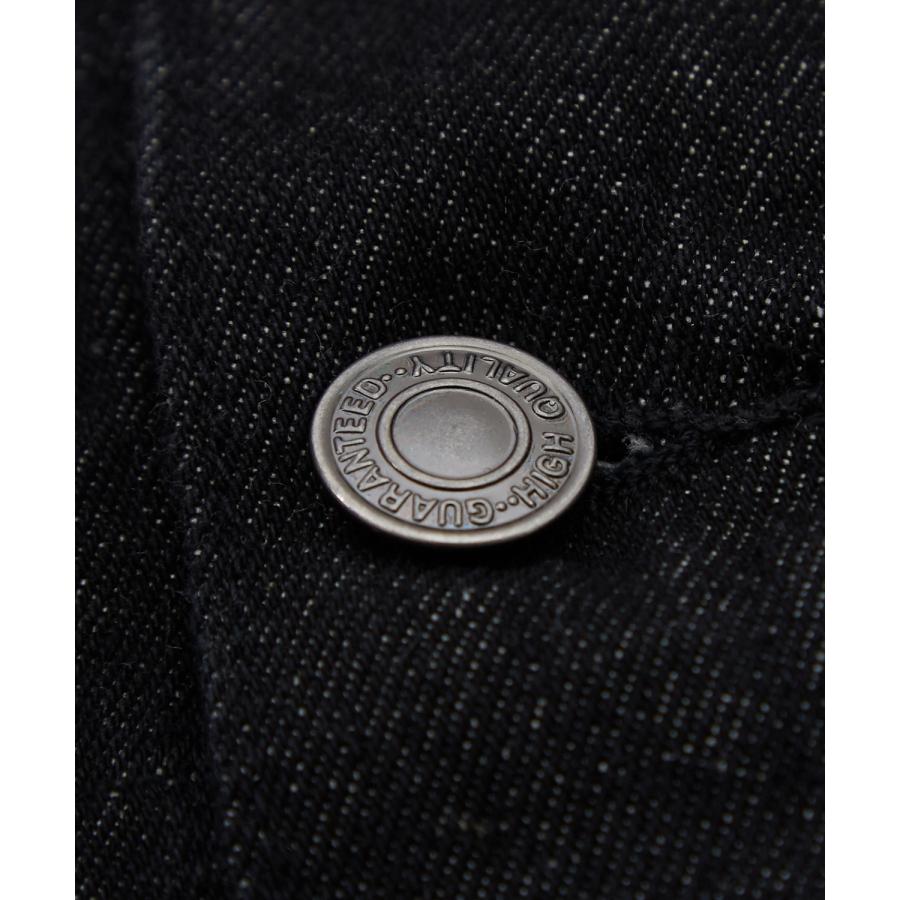 デニムジャケット メンズ レディース ショート丈 ジージャン 10oz Gジャン ライトデニム アウター 羽織り 春 秋 冬 カジュアル モード ブラック ネイビー | improves | 18