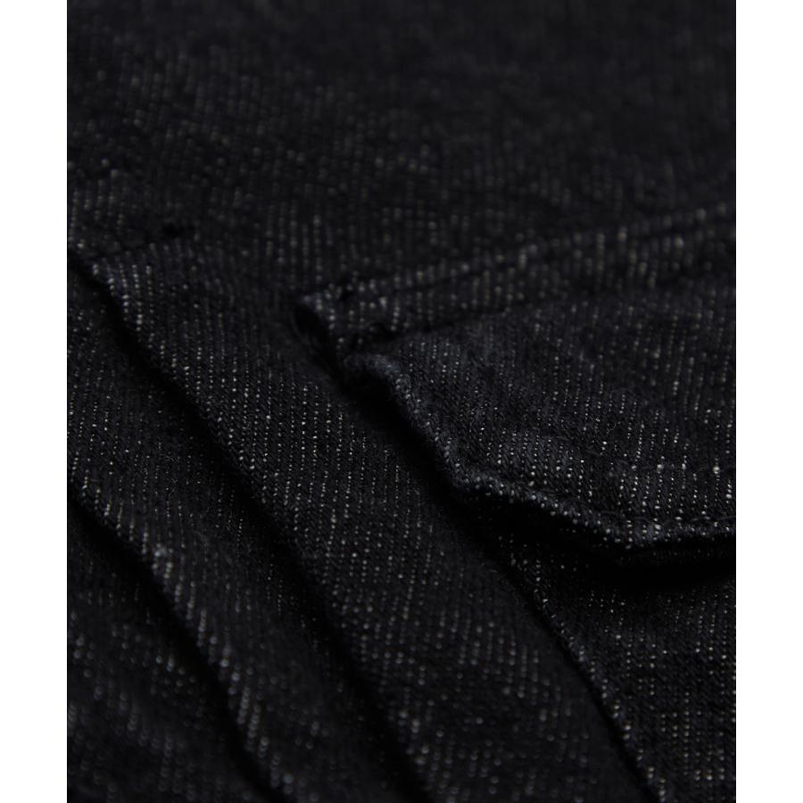 デニムジャケット メンズ レディース ショート丈 ジージャン 10oz Gジャン ライトデニム アウター 羽織り 春 秋 冬 カジュアル モード ブラック ネイビー | improves | 20