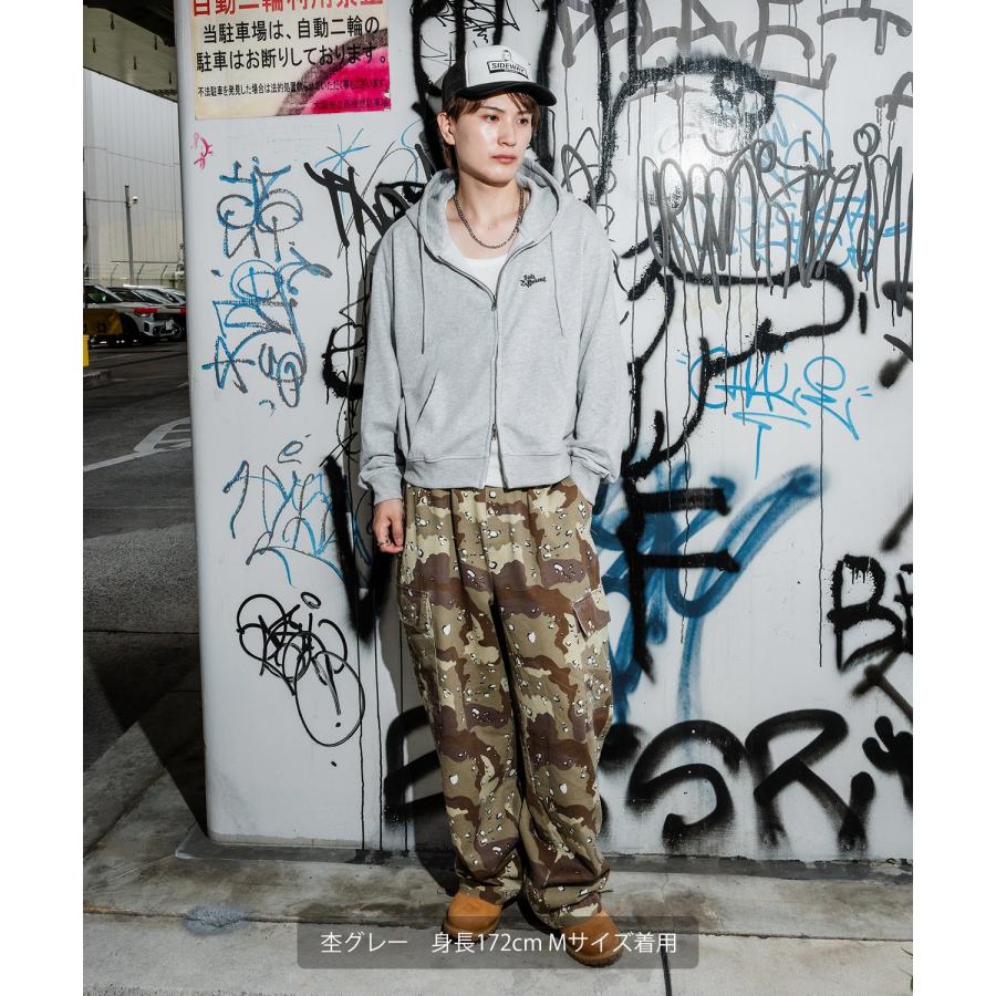 パーカー メンズ ワンポイント 刺しゅう ショート丈 裏毛 スウェッ ト ジップパーカー 秋 冬 アメカジ カジュアル Y2K ストリート 90s ストリート 韓国 | improves | 08