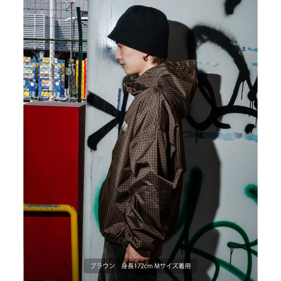 ブルゾン メンズ チェック ジップパーカー ナイロンジャケット マウンテンパーカー ウインドブレーカー アメカジ Y2K ストリート 90s ロゴ ストリート 韓国 | improves | 15