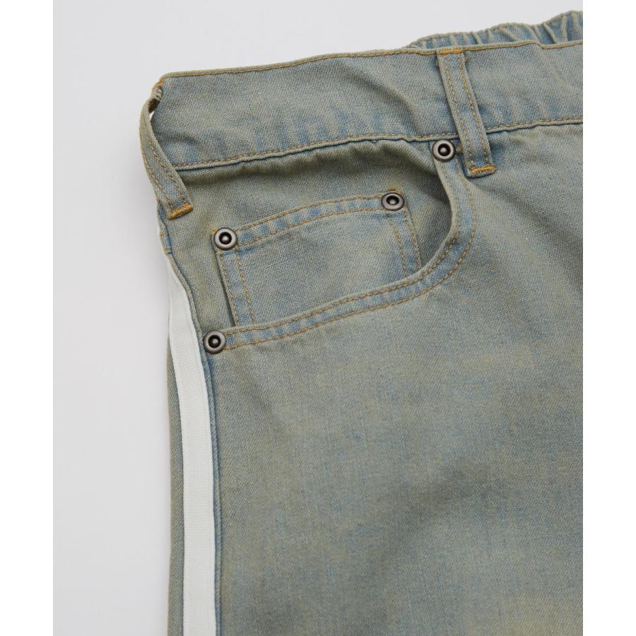 デニムパンツ メンズ サイドライン ワイド ジーンズ ヴィンテージ加工 春 秋 冬 アメカジ ワークスタイル Y2K ストリート 90s ストリート 韓国 | improves | 17