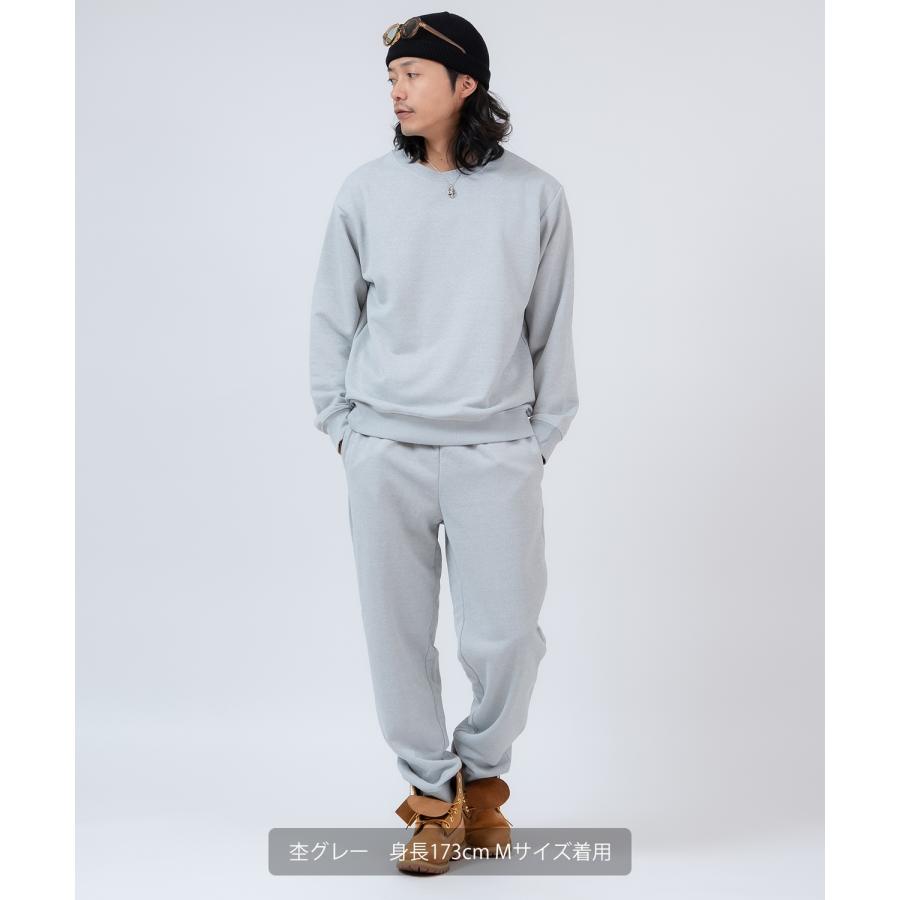 スウェット セットアップ メンズ レディース トレーナー ジョガーパンツ スムース裏毛 無地 ゆったり リラックス ストリート ビッグシルエット ルームウェア | improves | 17