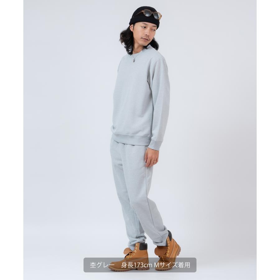 スウェット セットアップ メンズ レディース トレーナー ジョガーパンツ スムース裏毛 無地 ゆったり リラックス ストリート ビッグシルエット ルームウェア | improves | 18