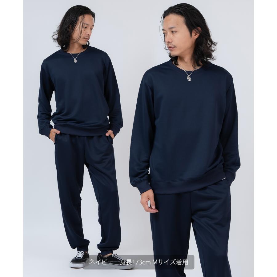 スウェット セットアップ メンズ レディース トレーナー ジョガーパンツ スムース裏毛 無地 ゆったり リラックス ストリート ビッグシルエット ルームウェア | improves | 09