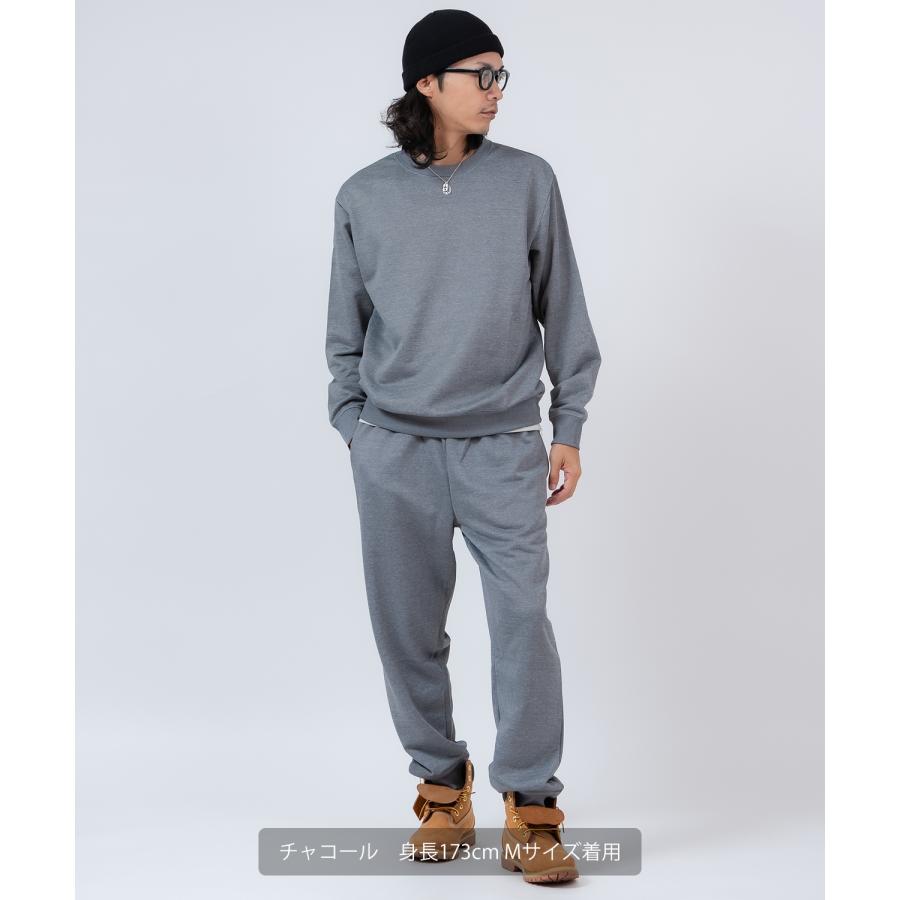 スウェット セットアップ メンズ レディース トレーナー ジョガーパンツ スムース裏毛 無地 ゆったり リラックス ストリート ビッグシルエット ルームウェア | improves | 13