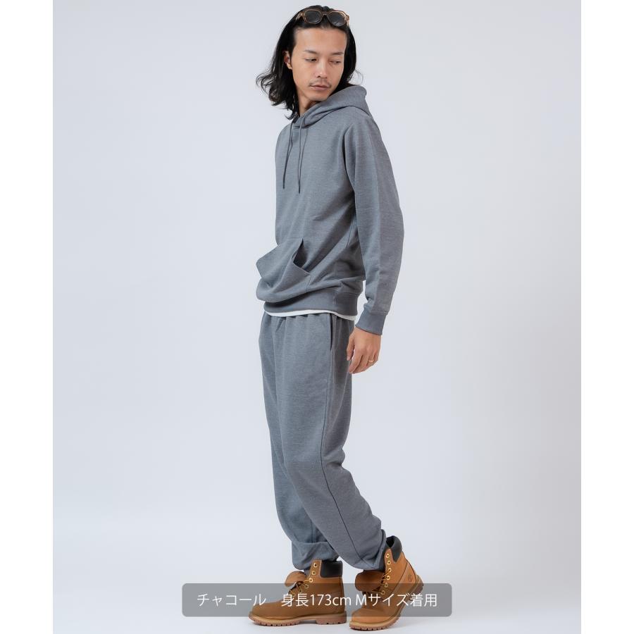 セットアップ メンズ スウェット 上下セット スムース 裏毛 プルパーカー ジョガーパンツ ルームウェア オーバーサイズ ビッグシルエット 無地 ストリート 韓国 | improves | 14