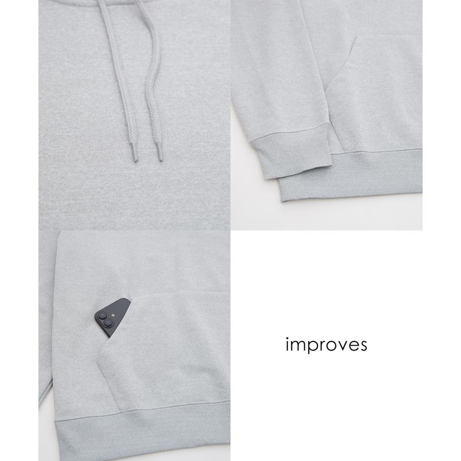 セットアップ メンズ スウェット 上下セット スムース 裏毛 プルパーカー ジョガーパンツ ルームウェア オーバーサイズ ビッグシルエット 無地 ストリート 韓国 | improves | 21