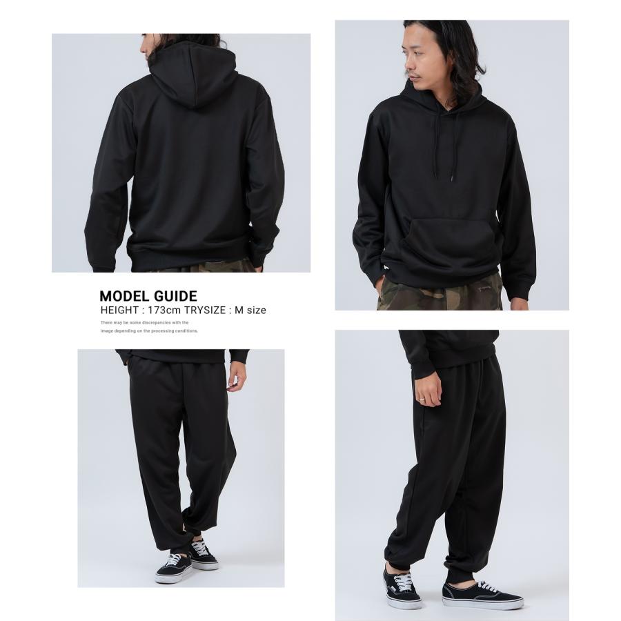 セットアップ メンズ スウェット 上下セット スムース 裏毛 プルパーカー ジョガーパンツ ルームウェア オーバーサイズ ビッグシルエット 無地 ストリート 韓国 | improves | 08