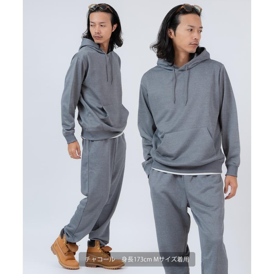 セットアップ メンズ スウェット 上下セット スムース 裏毛 プルパーカー ジョガーパンツ ルームウェア オーバーサイズ ビッグシルエット 無地 ストリート 韓国 | improves | 12