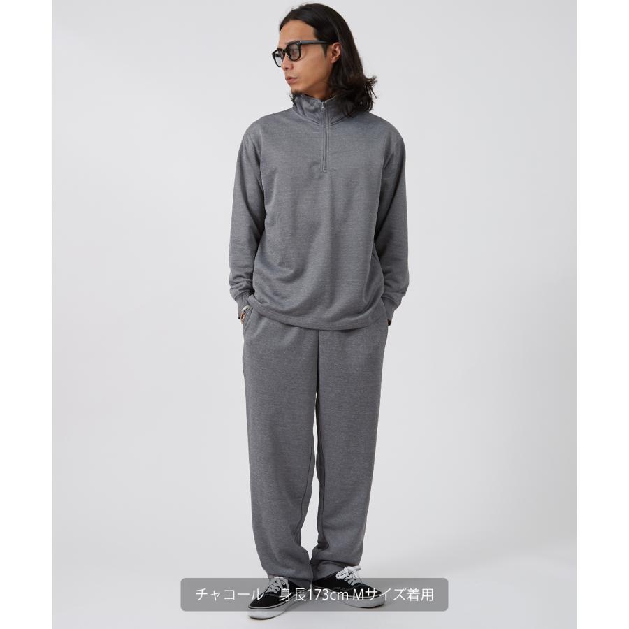 セットアップ メンズ ハーフジップ 裏毛 スウェット 上下 ジョガーパンツ ストリート 韓国 スエット ワンマイルウェア オーバーサイズ ビッグシルエット | improves | 14