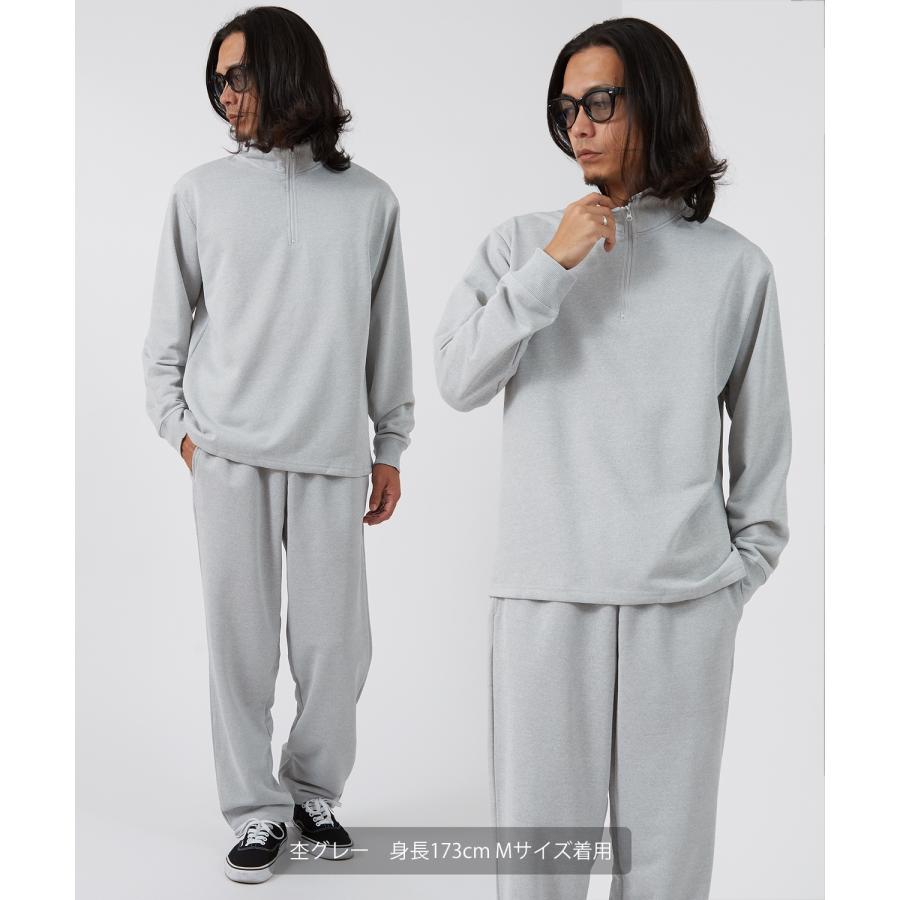 セットアップ メンズ ハーフジップ 裏毛 スウェット 上下 ジョガーパンツ ストリート 韓国 スエット ワンマイルウェア オーバーサイズ ビッグシルエット | improves | 16