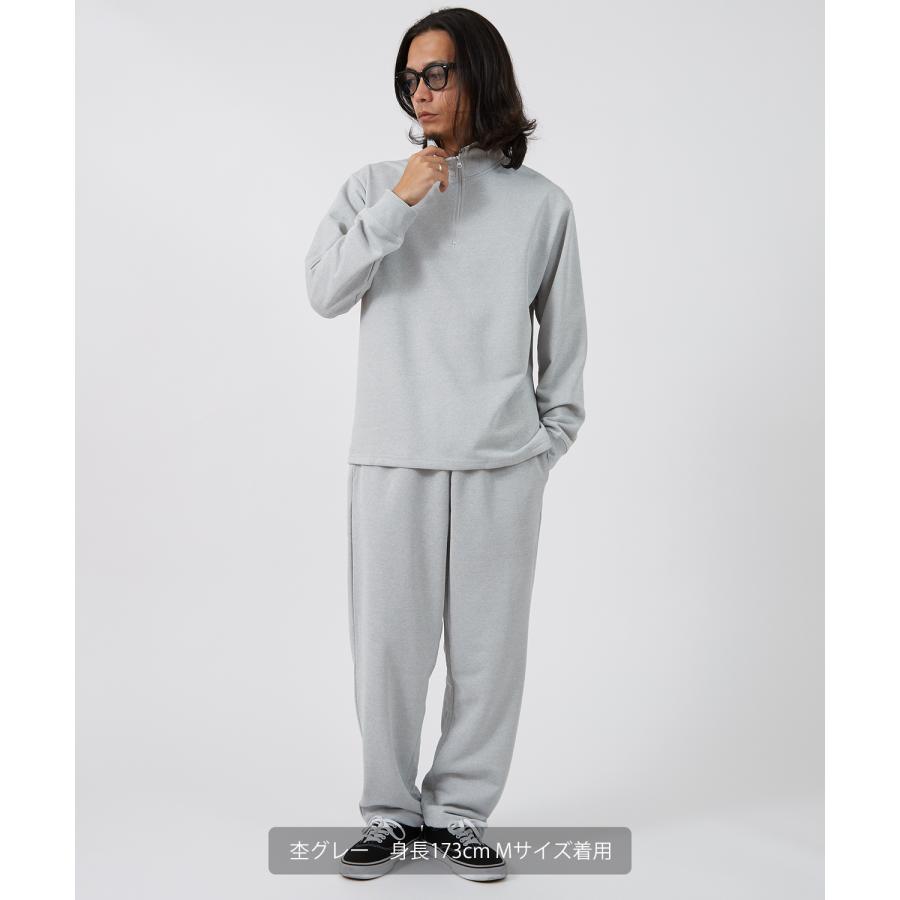 セットアップ メンズ ハーフジップ 裏毛 スウェット 上下 ジョガーパンツ ストリート 韓国 スエット ワンマイルウェア オーバーサイズ ビッグシルエット | improves | 17