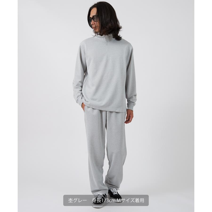 セットアップ メンズ ハーフジップ 裏毛 スウェット 上下 ジョガーパンツ ストリート 韓国 スエット ワンマイルウェア オーバーサイズ ビッグシルエット | improves | 18