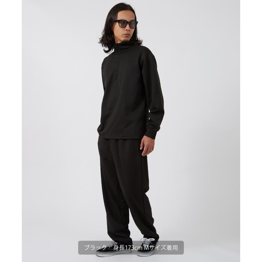 セットアップ メンズ ハーフジップ 裏毛 スウェット 上下 ジョガーパンツ ストリート 韓国 スエット ワンマイルウェア オーバーサイズ ビッグシルエット | improves | 05