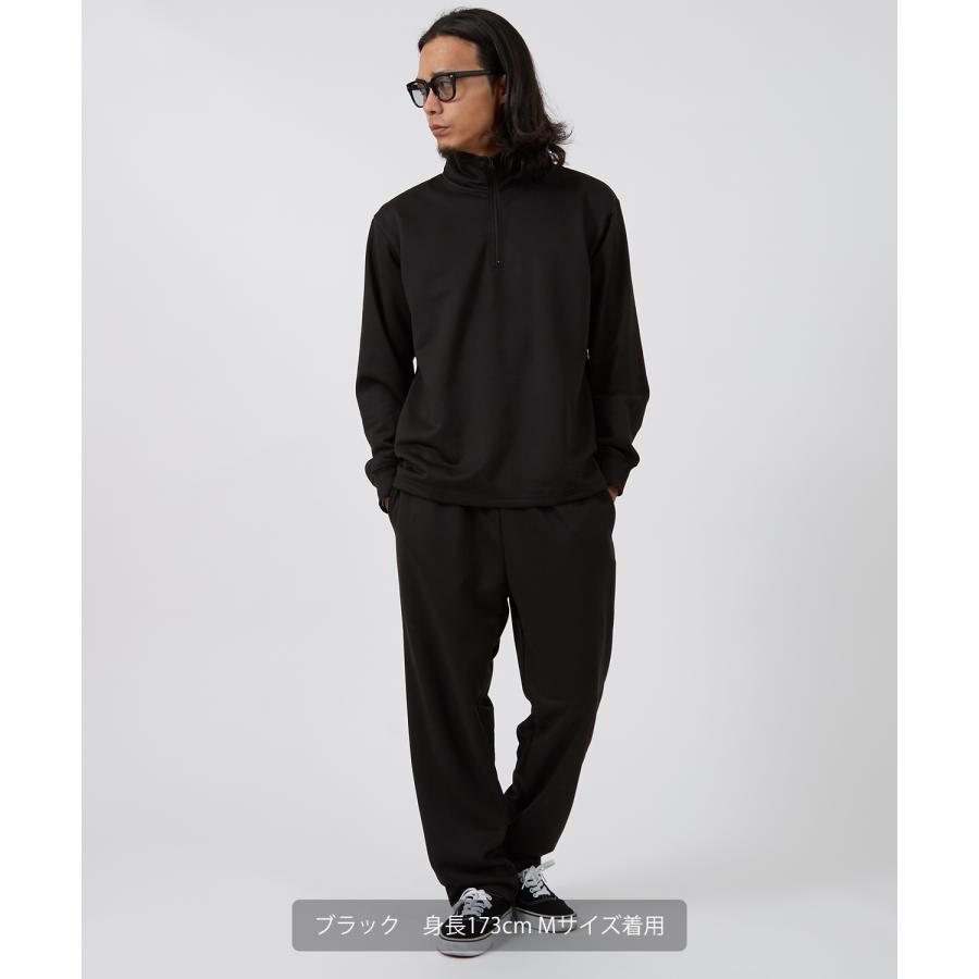 セットアップ メンズ ハーフジップ 裏毛 スウェット 上下 ジョガーパンツ ストリート 韓国 スエット ワンマイルウェア オーバーサイズ ビッグシルエット | improves | 06