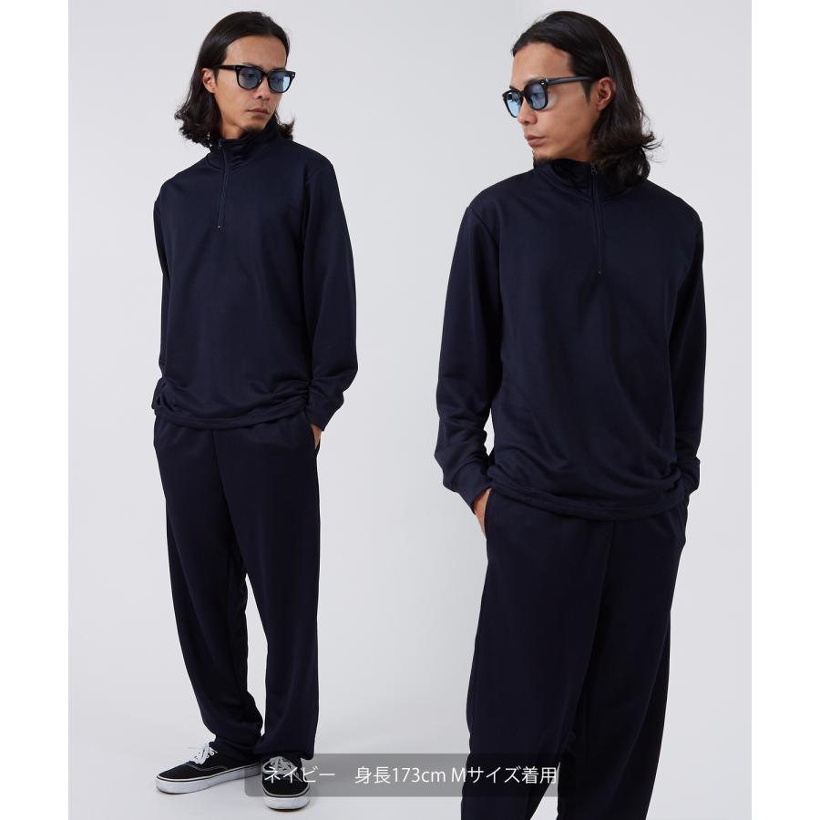セットアップ メンズ ハーフジップ 裏毛 スウェット 上下 ジョガーパンツ ストリート 韓国 スエット ワンマイルウェア オーバーサイズ ビッグシルエット | improves | 08