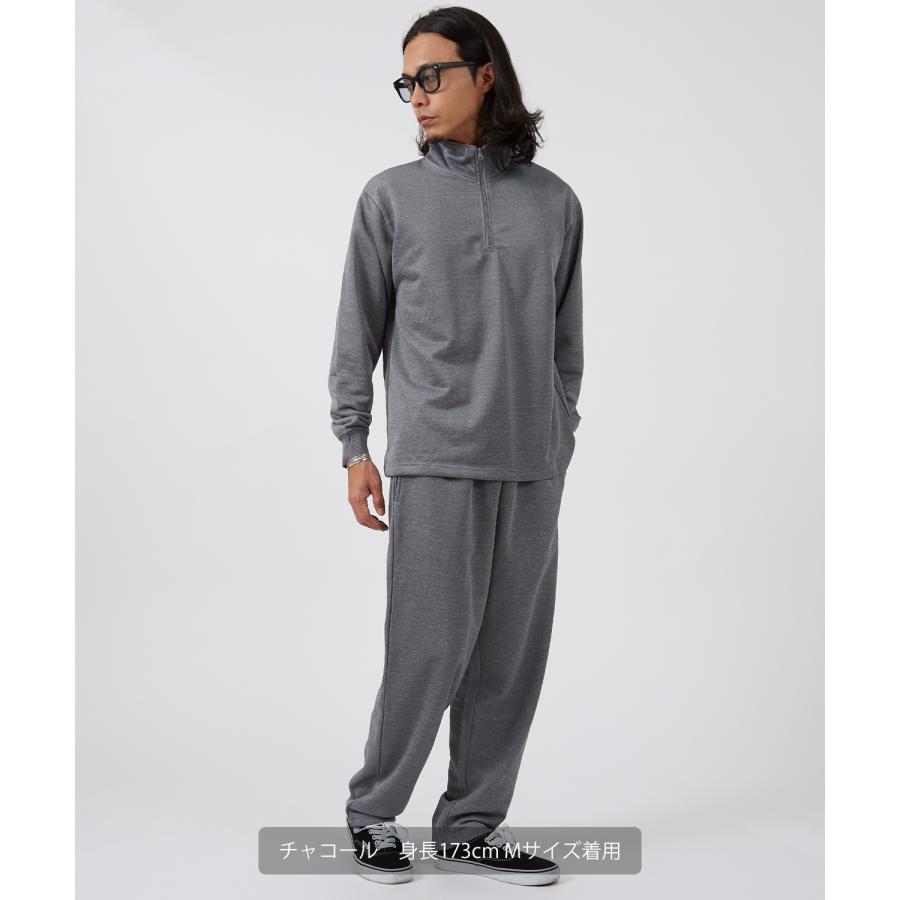 セットアップ メンズ ハーフジップ 裏毛 スウェット 上下 ジョガーパンツ ストリート 韓国 スエット ワンマイルウェア オーバーサイズ ビッグシルエット | improves | 13