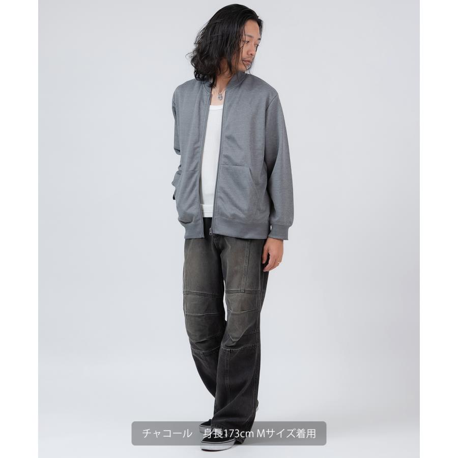 ブルゾン メンズ ジップアップ セットアップ 無地 シンプル ゆったり 大きいサイズ カジュアル ベーシック ノームコア ストリート | improves | 16