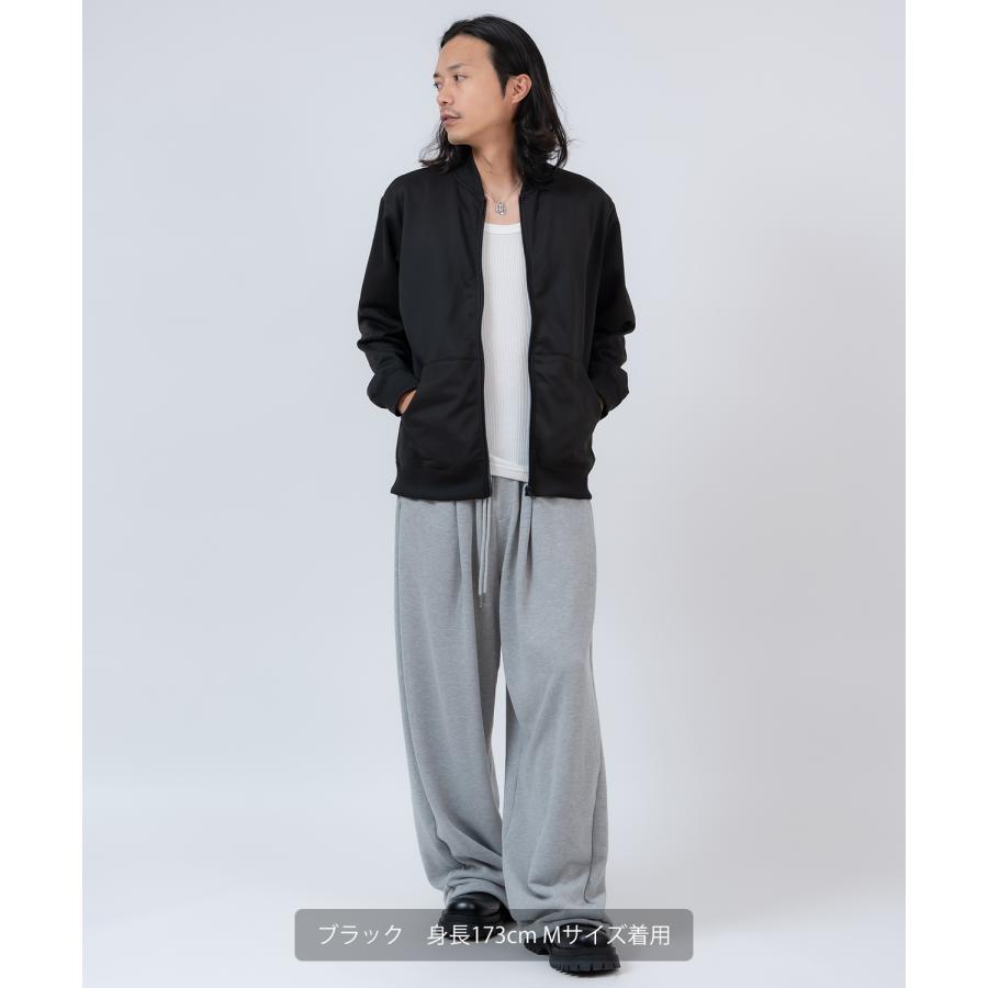 ブルゾン メンズ ジップアップ セットアップ 無地 シンプル ゆったり 大きいサイズ カジュアル ベーシック ノームコア ストリート | improves | 08