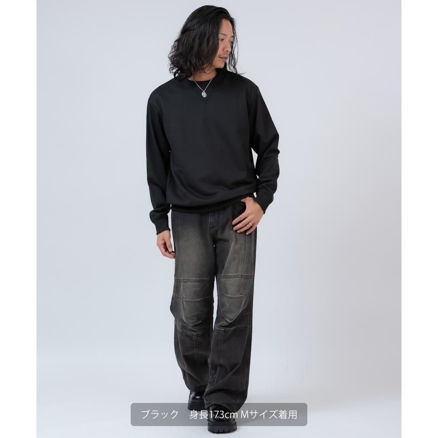 トレーナー メンズ スウェット クルーネック セットアップ 無地 シンプル ゆったり 大きいサイズ カジュアル ベーシック ノームコア ストリート | improves | 08