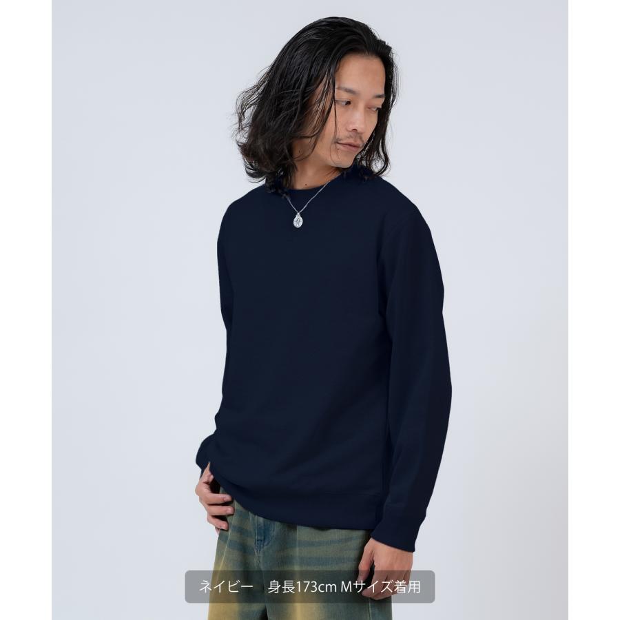 トレーナー メンズ スウェット クルーネック セットアップ 無地 シンプル ゆったり 大きいサイズ カジュアル ベーシック ノームコア ストリート | improves | 10