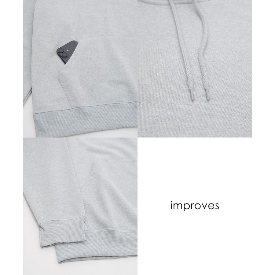 パーカー メンズ スウェット フーディー セットアップ 無地 シンプル ゆったり 大きいサイズ カジュアル ベーシック ノームコア ストリート | improves | 22