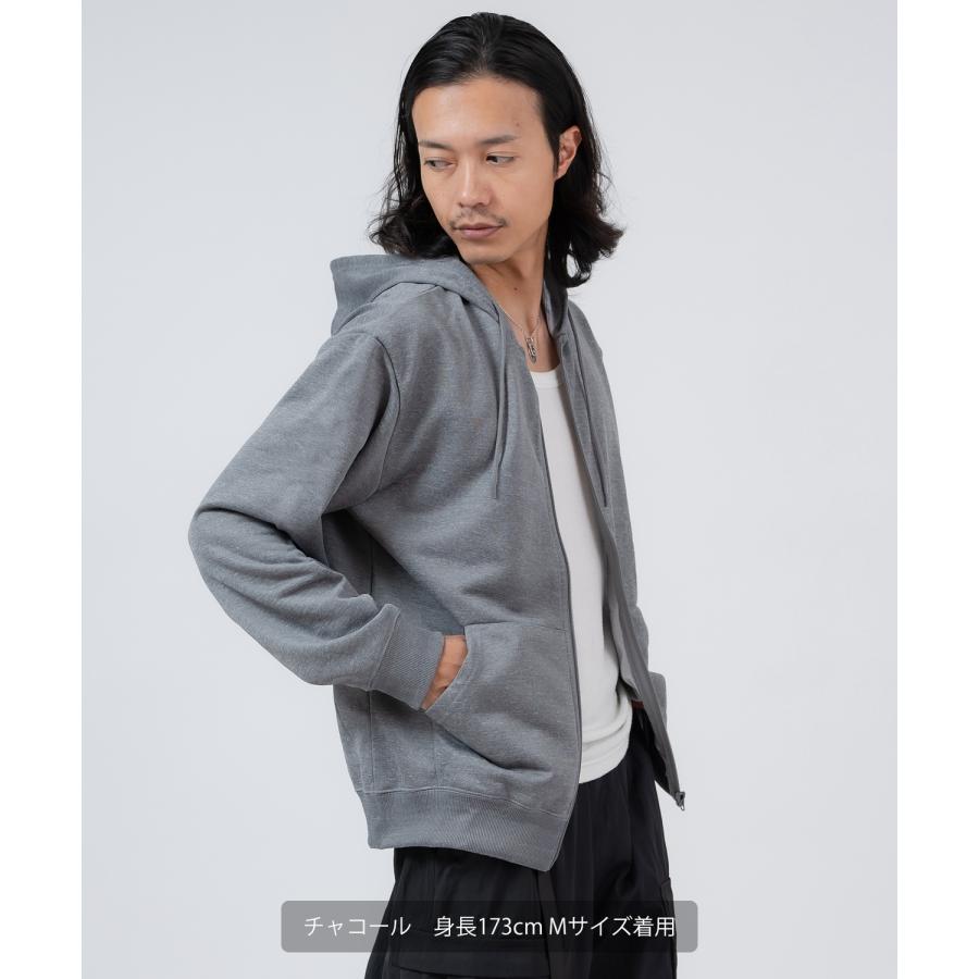 パーカー メンズ スウェット フーディー フルジップ セットアップ 無地 シンプル ゆったり 大きいサイズ カジュアル ベーシック ノームコア ストリート | improves | 14