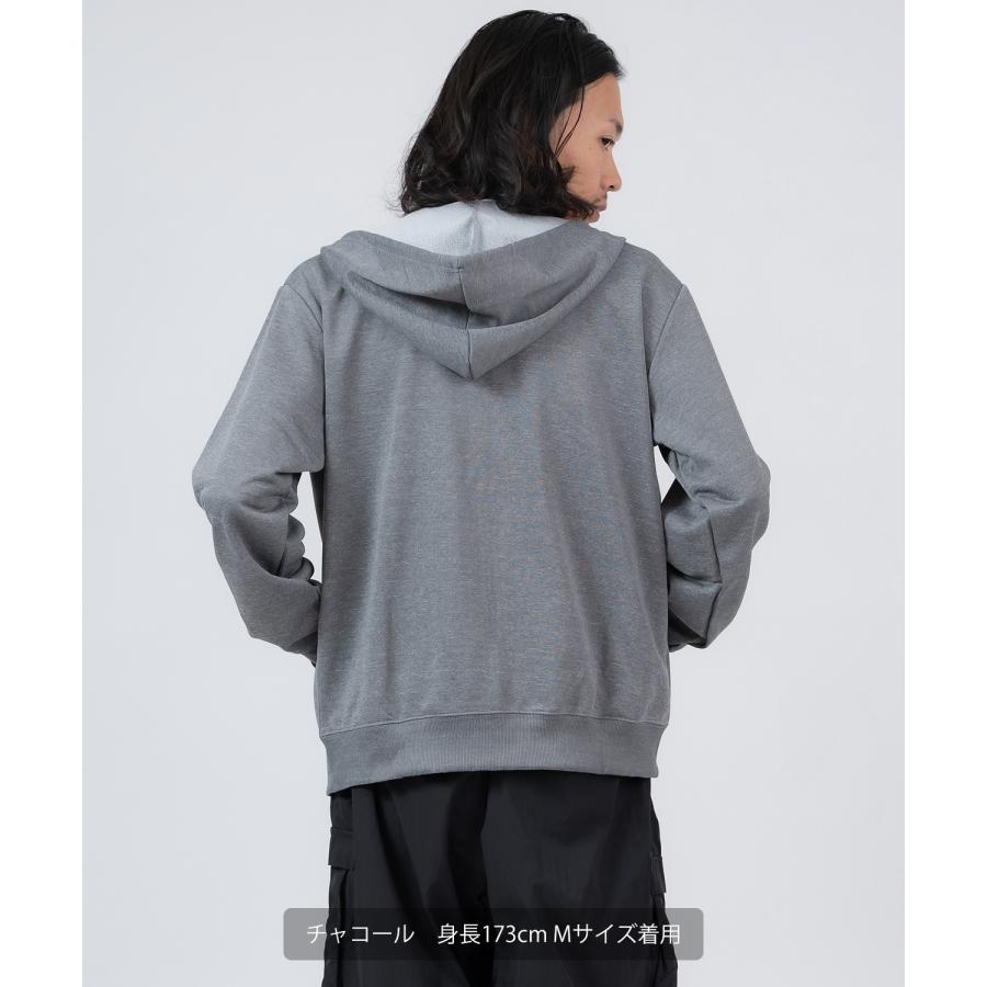 パーカー メンズ スウェット フーディー フルジップ セットアップ 無地 シンプル ゆったり 大きいサイズ カジュアル ベーシック ノームコア ストリート | improves | 15