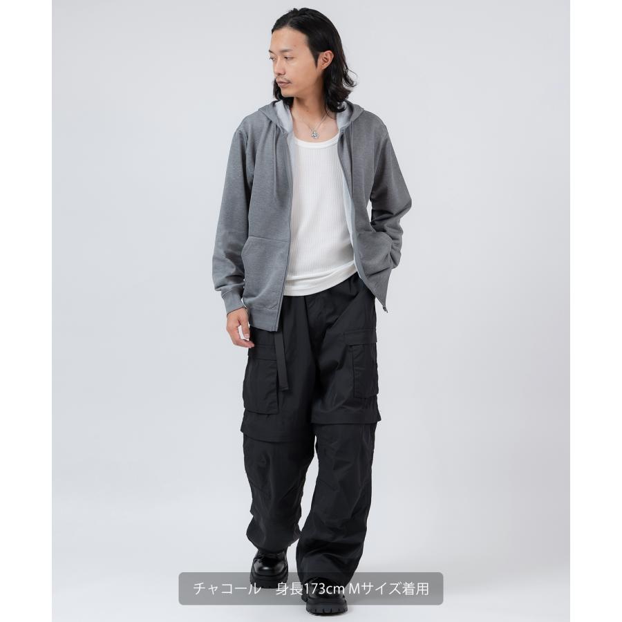 パーカー メンズ スウェット フーディー フルジップ セットアップ 無地 シンプル ゆったり 大きいサイズ カジュアル ベーシック ノームコア ストリート | improves | 16