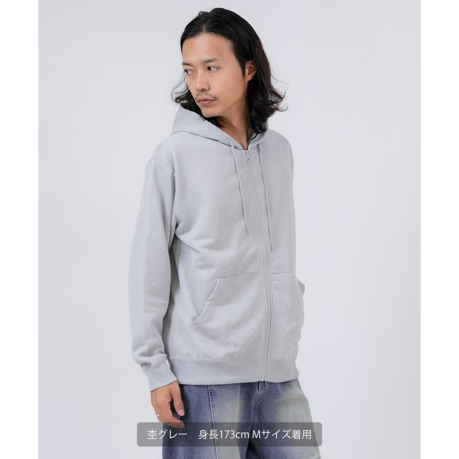 パーカー メンズ スウェット フーディー フルジップ セットアップ 無地 シンプル ゆったり 大きいサイズ カジュアル ベーシック ノームコア ストリート | improves | 18