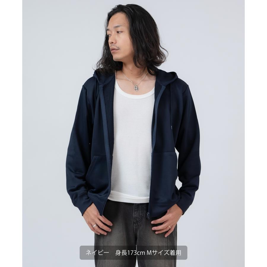 パーカー メンズ スウェット フーディー フルジップ セットアップ 無地 シンプル ゆったり 大きいサイズ カジュアル ベーシック ノームコア ストリート | improves | 09