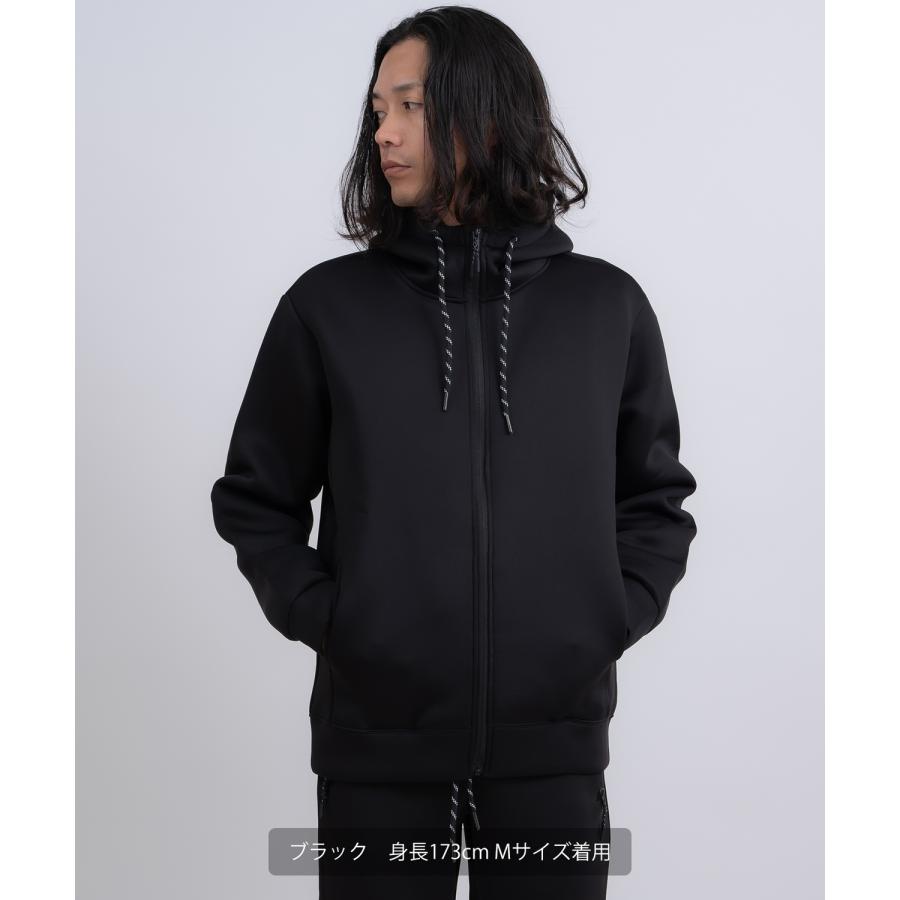 パーカー メンズ フルジップ セットアップ ベーシック スポーツミックス テック カジュアル Y2K ストリート ブラック グレー | improves | 03