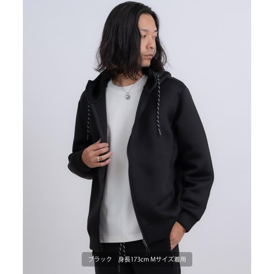 パーカー メンズ フルジップ セットアップ ベーシック スポーツミックス テック カジュアル Y2K ストリート ブラック グレー | improves | 04