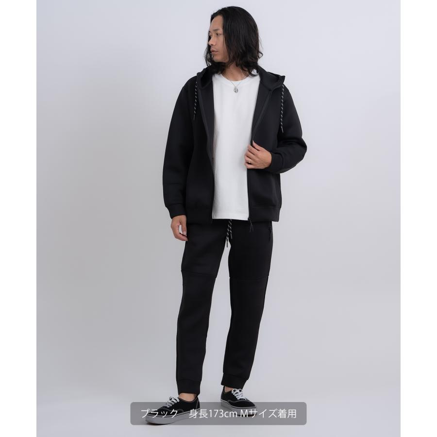 パーカー メンズ フルジップ セットアップ ベーシック スポーツミックス テック カジュアル Y2K ストリート ブラック グレー | improves | 07