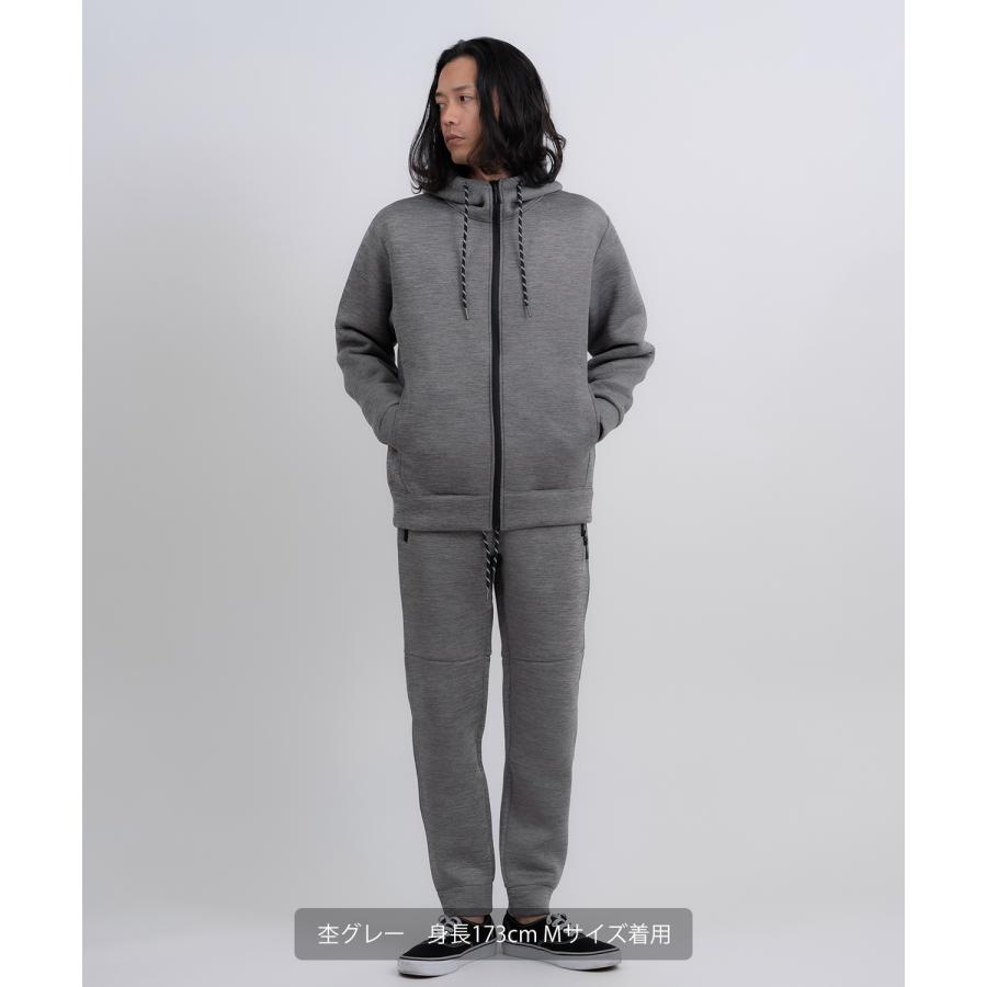 パーカー メンズ フルジップ セットアップ ベーシック スポーツミックス テック カジュアル Y2K ストリート ブラック グレー | improves | 11