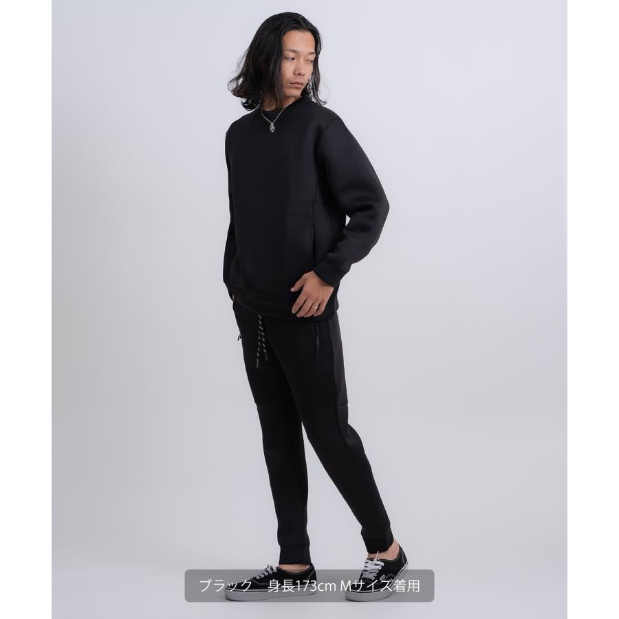 トレーナー メンズ プルオーバー セットアップ ベーシック スポーツミックス テック カジュアル Y2K ストリート ブラック グレー | improves | 06