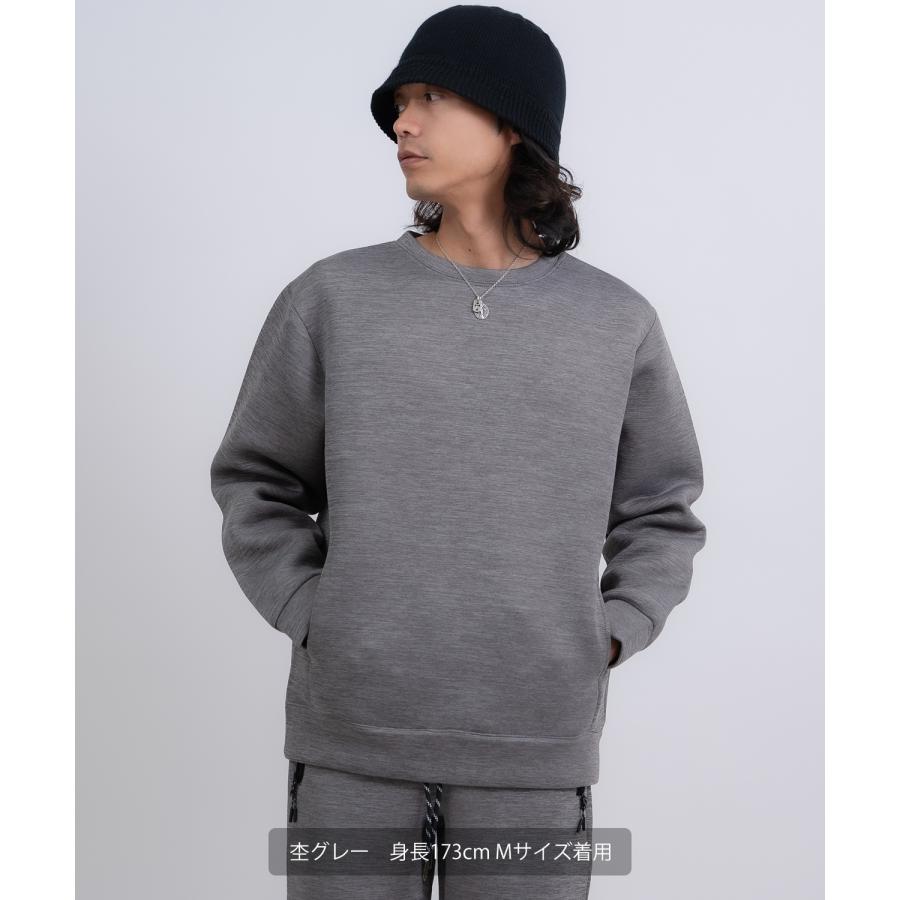 トレーナー メンズ プルオーバー セットアップ ベーシック スポーツミックス テック カジュアル Y2K ストリート ブラック グレー | improves | 07