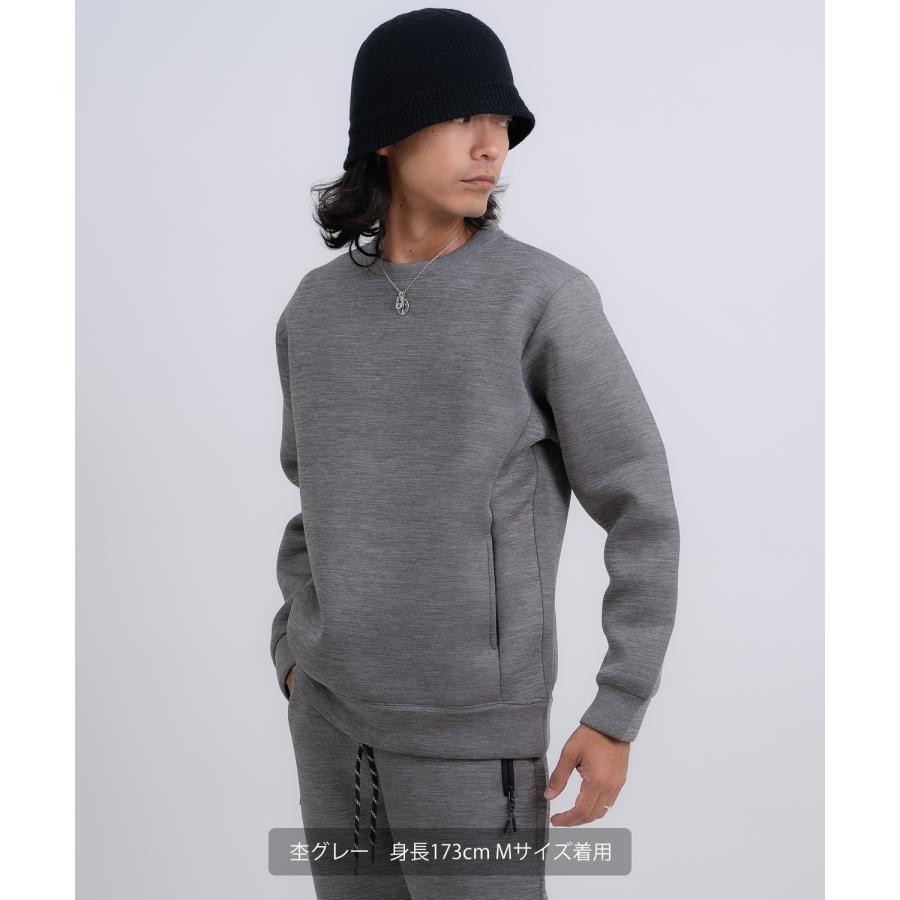 トレーナー メンズ プルオーバー セットアップ ベーシック スポーツミックス テック カジュアル Y2K ストリート ブラック グレー | improves | 08
