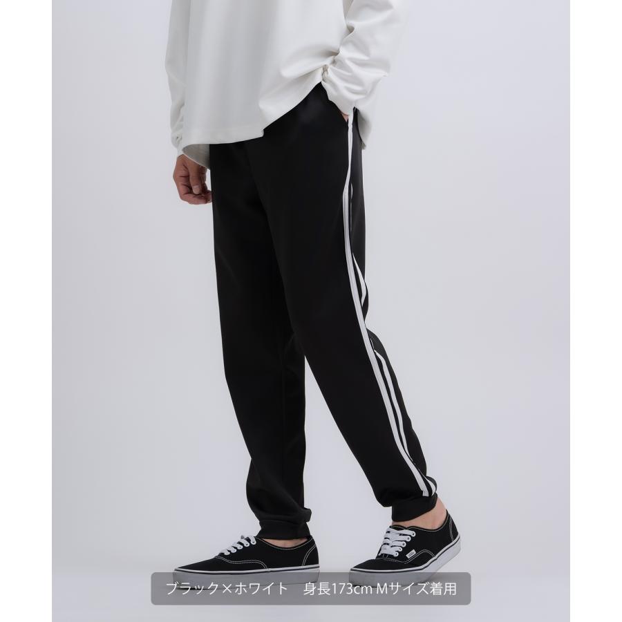 ジョガーパンツ メンズ ライン イージーパンツ トラックパンツ ベーシック スポーツミックス テック カジュアル Y2K ストリート ブラック グレー | improves | 10