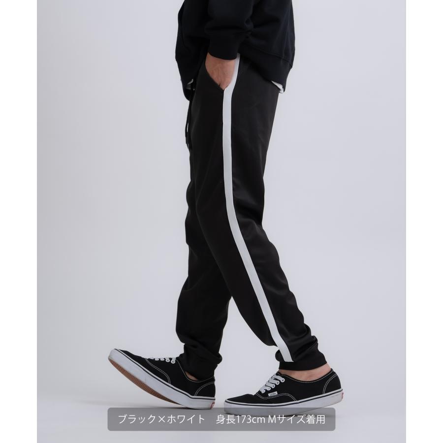ジョガーパンツ メンズ ライン イージーパンツ トラックパンツ ベーシック スポーツミックス テック カジュアル Y2K ストリート ブラック グレー | improves | 14