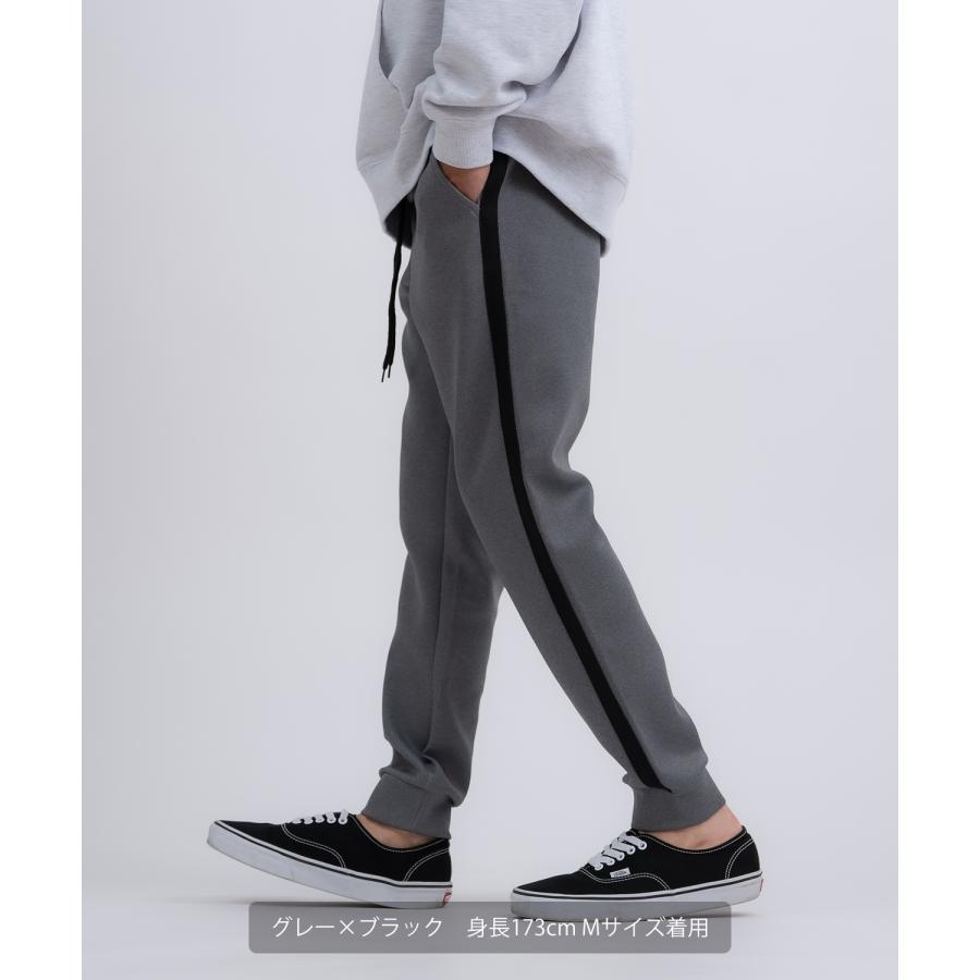 ジョガーパンツ メンズ ライン イージーパンツ トラックパンツ ベーシック スポーツミックス テック カジュアル Y2K ストリート ブラック グレー | improves | 17