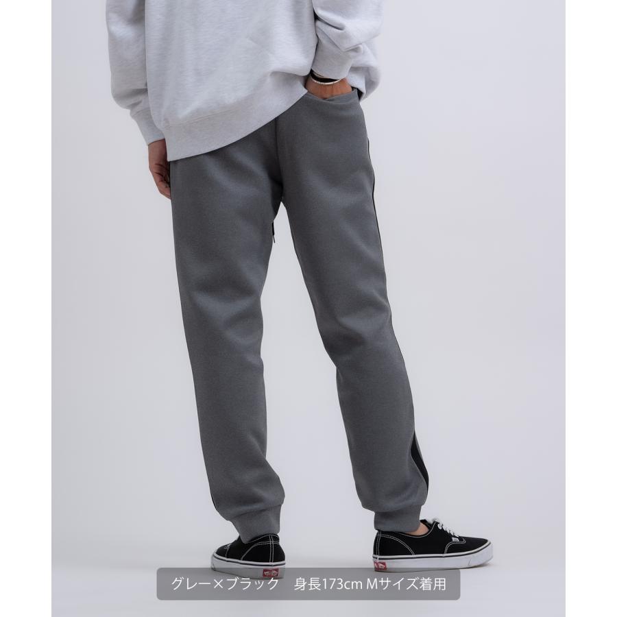 ジョガーパンツ メンズ ライン イージーパンツ トラックパンツ ベーシック スポーツミックス テック カジュアル Y2K ストリート ブラック グレー | improves | 18