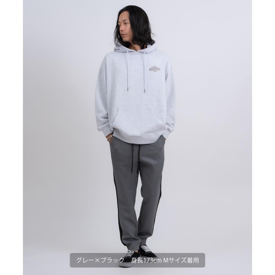 ジョガーパンツ メンズ ライン イージーパンツ トラックパンツ ベーシック スポーツミックス テック カジュアル Y2K ストリート ブラック グレー | improves | 19