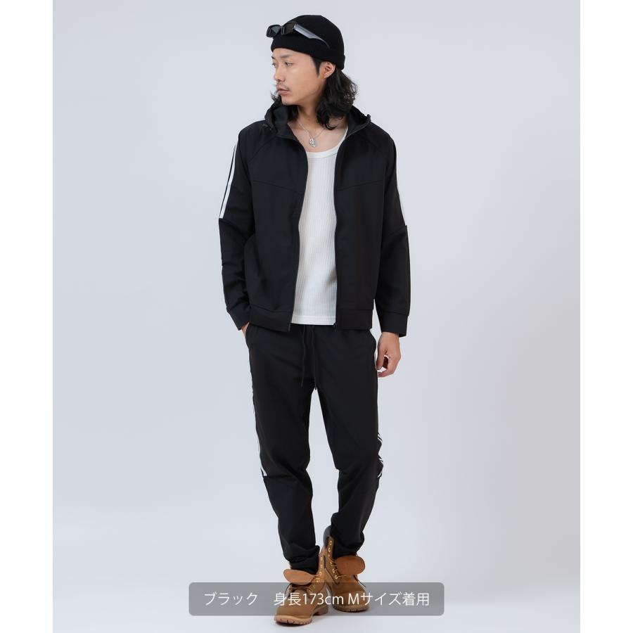 トラックジャケット サイドライン メンズ セットアップ ジャージ ジョガーパンツ ライン入り スポーティー カジュアル ストリート 90s レトロ  韓国ファッション | improves | 05