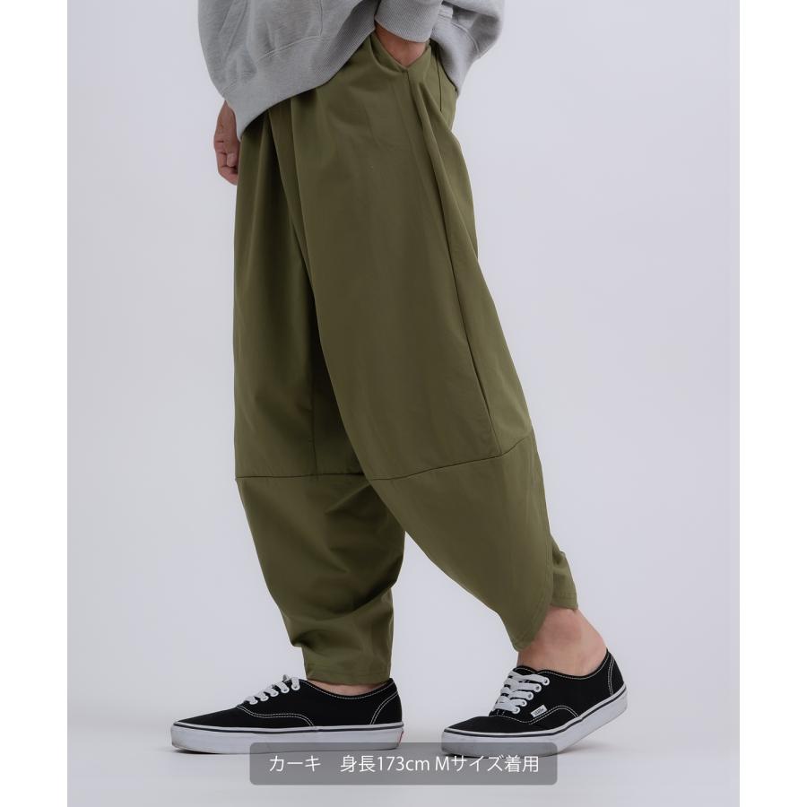 ワイドパンツ メンズ ストレッチ 快適 伸縮 アラジンパンツ バルーンシルエット ボトムス イージーパンツ 9分丈 部屋着 ルームウェア カジュアル ストリート | improves | 18