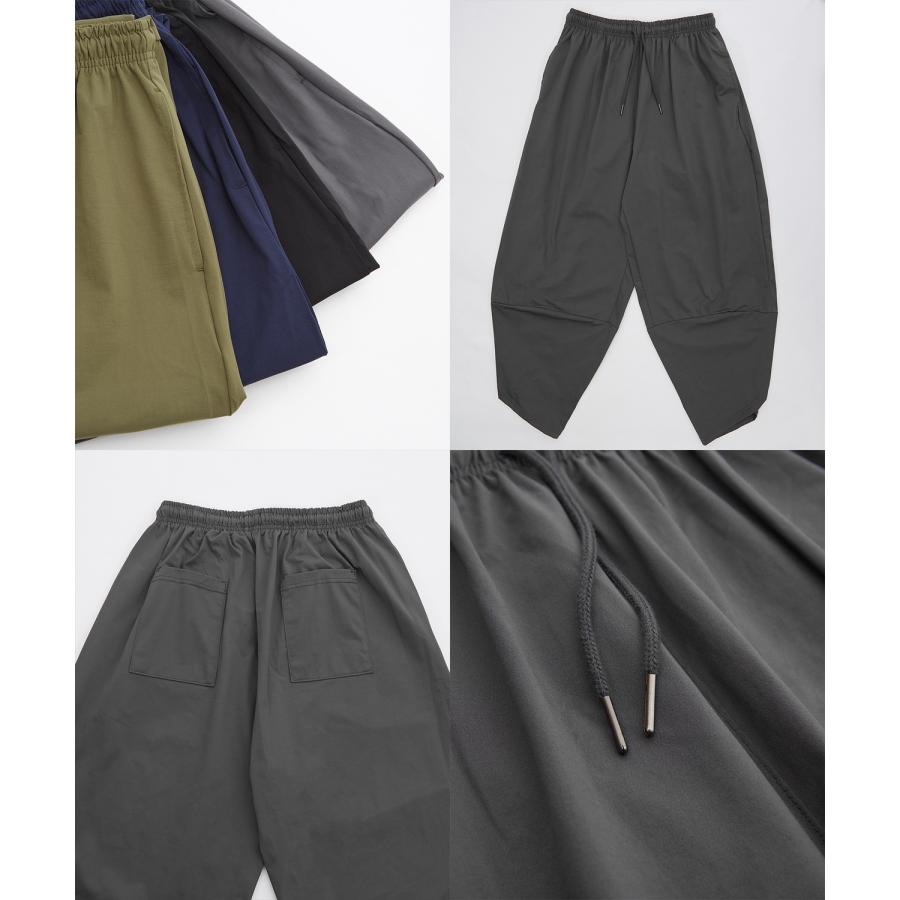 ワイドパンツ メンズ ストレッチ 快適 伸縮 アラジンパンツ バルーンシルエット ボトムス イージーパンツ 9分丈 部屋着 ルームウェア カジュアル ストリート | improves | 21