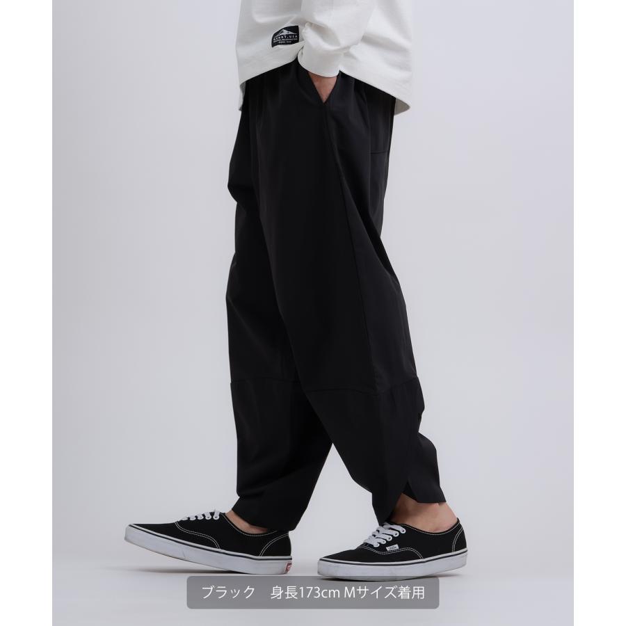 ワイドパンツ メンズ ストレッチ 快適 伸縮 アラジンパンツ バルーンシルエット ボトムス イージーパンツ 9分丈 部屋着 ルームウェア カジュアル ストリート | improves | 06
