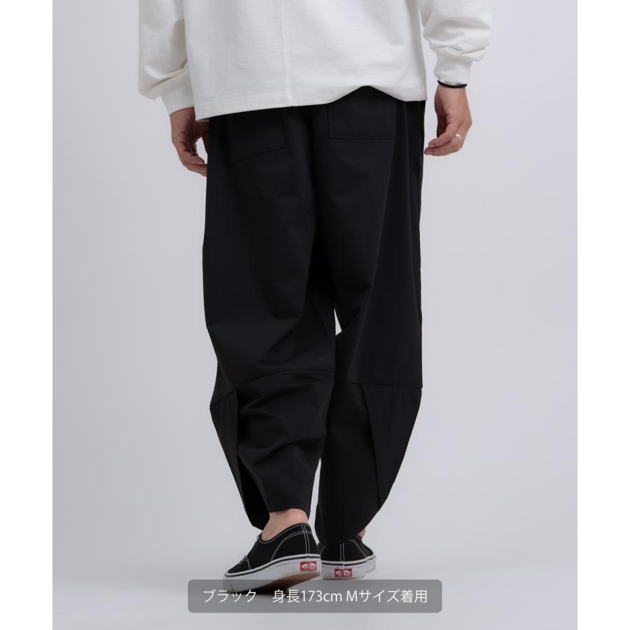 ワイドパンツ メンズ ストレッチ 快適 伸縮 アラジンパンツ バルーンシルエット ボトムス イージーパンツ 9分丈 部屋着 ルームウェア カジュアル ストリート | improves | 07