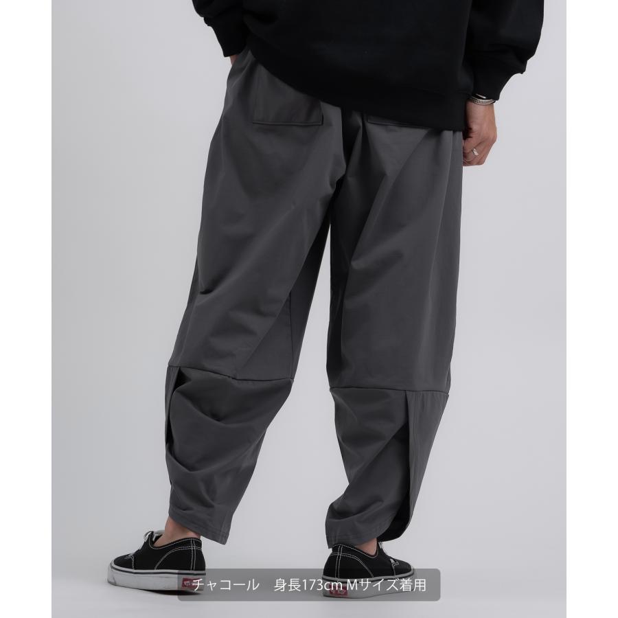 ワイドパンツ メンズ ストレッチ 快適 伸縮 アラジンパンツ バルーンシルエット ボトムス イージーパンツ 9分丈 部屋着 ルームウェア カジュアル ストリート | improves | 11